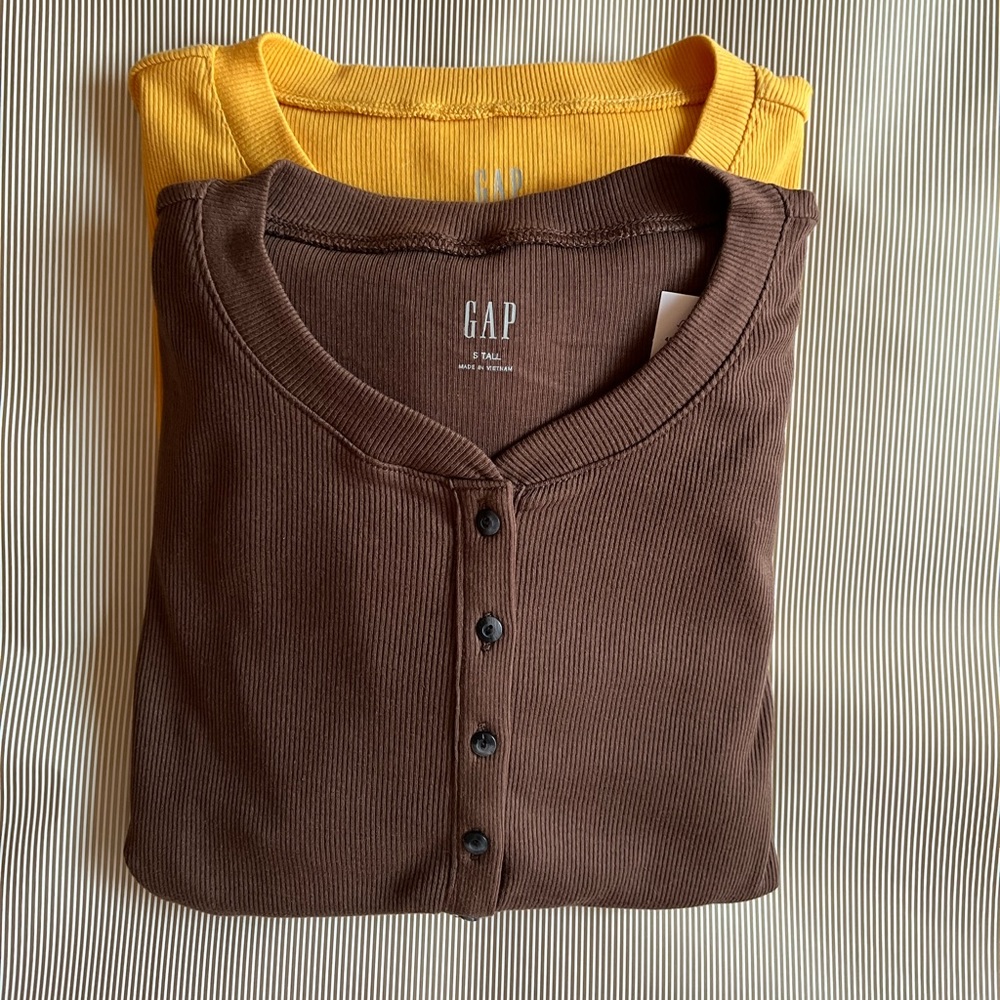 2 Henley Top Bundle szS Tall